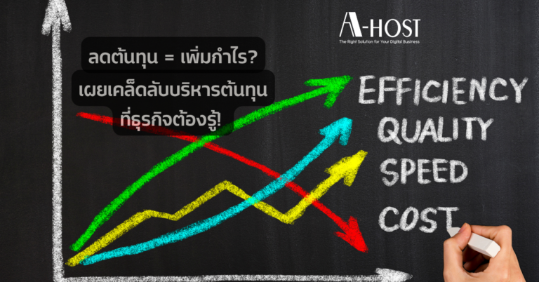 A-HOST Cost optimization เผยเคล็ดลับบริหารต้นทุนที่ธุรกิจต้องรู้!
