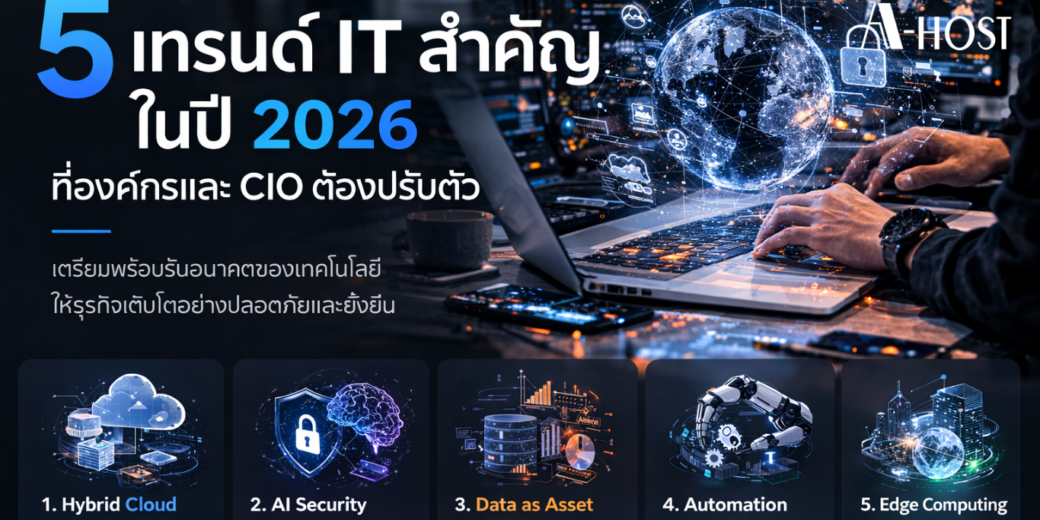 5เทรนด์ it สำคัญในปี 2026 ที่องค์กรและ CIO ต้องปรับตัว