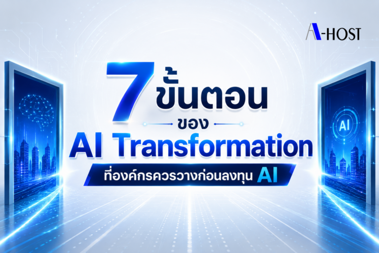 7 ขั้นตอนของ AI Transformation ที่องค์กรควรวางก่อนลงทุน AI