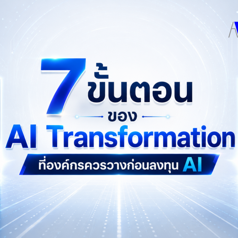 7 ขั้นตอนของ AI Transformation ที่องค์กรควรวางก่อนลงทุน AI
