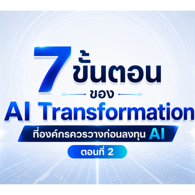 7 ขั้นตอนของ AI Transformation ที่องค์กรควรวางก่อนลงทุน Ai