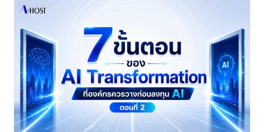 7 ขั้นตอนของ AI Transformation ที่องค์กรควรวางก่อนลงทุน Ai